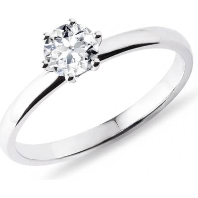 Klenota zásnubní prsten z bílého zlata s 0,5ct diamantem k0005072