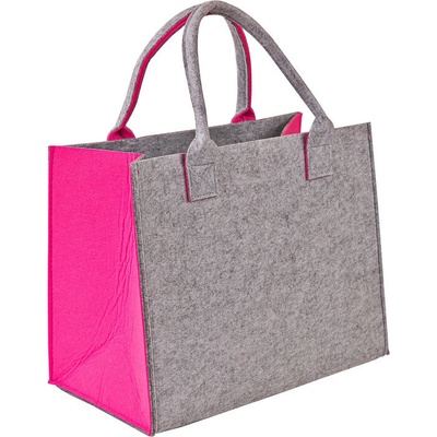 DEMA Plstená taška 35x20x28 cm Shopper L sivá/ružová