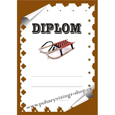 Sáňky diplom A4 č.29