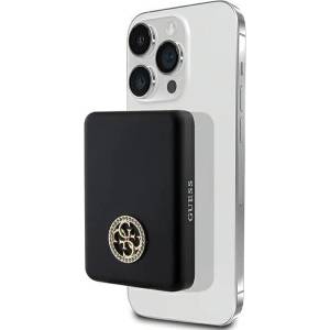 GUESS Преносима батерия Guess GUPBM3AL4DMK, 5W, 3000mAh, черна / черна, MagS (3666339170141)