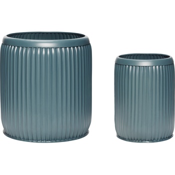 Hübsch Саксия Hübsch метална, метално, метален тъмнозелена 2 бр (390802)