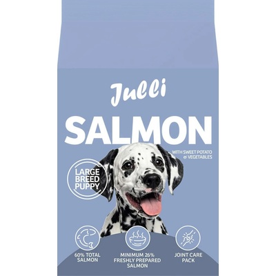 Julli Dog Grain Free Puppy Large rich in fresh Salmon & Potato 100 g