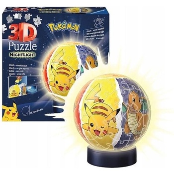 Ravensburger 3D PuzzleBall svítící Pokemon 72ks