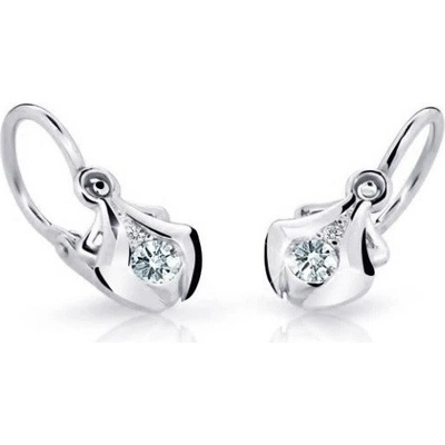 Cutie Diamonds krásné dětské náušnice z bílého zlata s diamanty C2224-10-10-X-2-D