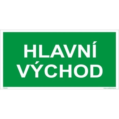 HLAVNÍ VÝCHOD - fotoluminiscenční tabulka 20 x 10 cm