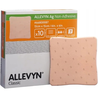SMITH and NEPHEW Allevyn Ag Non Adhesive 15 cm x 15 cm nelepivé 10 ks