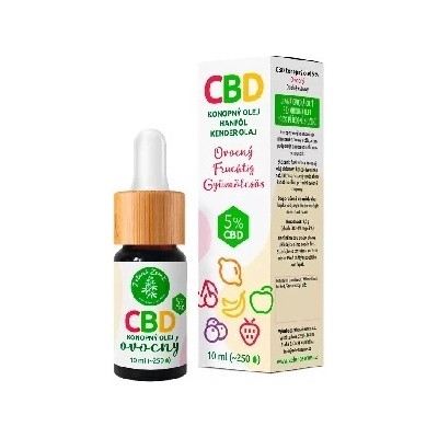 Zelená krajina CBD kvapky s ovocnou príchuťou 5percent 10 ml