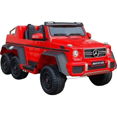 Lean Toys Elektrické autíčko Mercedes Benz G63 6x6 6x45W mäkké Eva kolesá červená