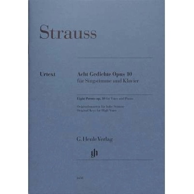 Acht Gedichte Opus 10 für Singstimme und Klavier