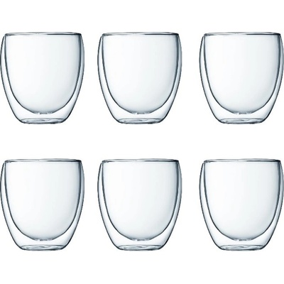 Bodum Set Dvoustěnná sklenice PAVINA 6 x 250 ml