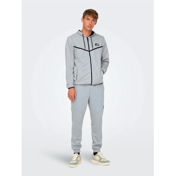 ONLY Суичър Only Men's Zip Hoodie - LGrey Melange