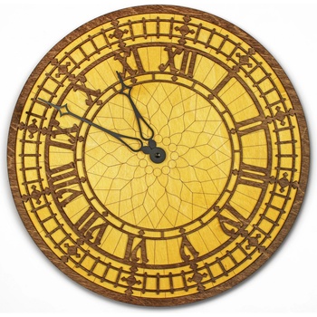 Dekor z Lesa Drevené hodiny Slnko Farebné 70 x 70 cm
