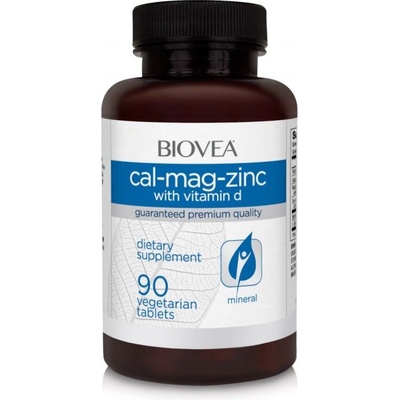 Biovea Cal-Mag-Zinc + Vitamin D - Калций + Магнезий + Цинк + Витамин D | 180 tabs (4349)