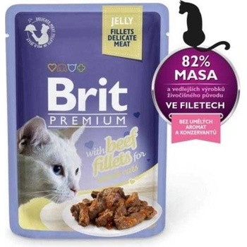 Brit Premium Cat Delicate Fillets in Jelly with Beef 85 g