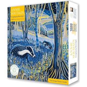 Flame Tree Publishing Пъзел Flame Tree от 1000 части - Търсене на храна на лунна светлина (9781835625897)