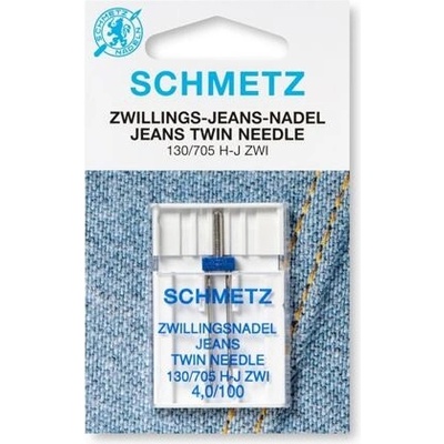 Schmetz dvojjehla 130/705 H-J jeans, rozpich 4 mm/100