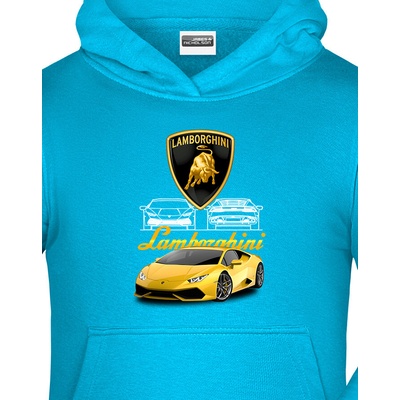 Dětská mikina Lamborghini Světlá tyrkysová