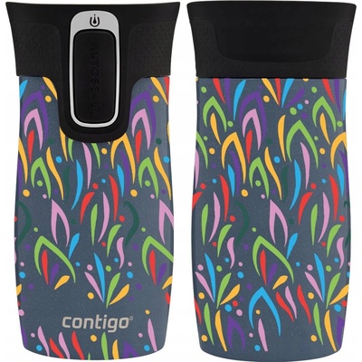 Contigo West Loop termohrnek Mini 300 ml Floresy Modrá Metalíza