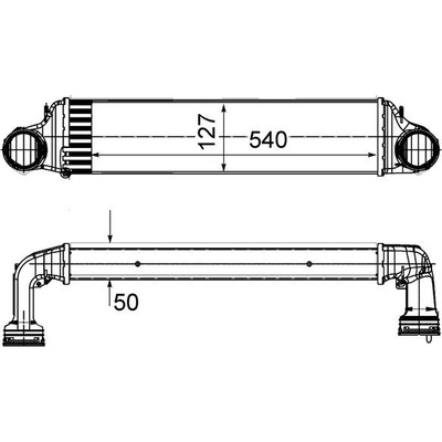 CHLADIČ TURBA, INTERCOOLER MAHLE CI 488 000S