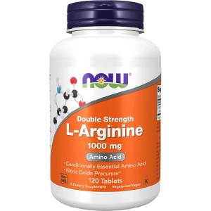 NOW NOW L-Arginine 1000mg, 120 Tablets - fitnesdobavki - 38,92 лв