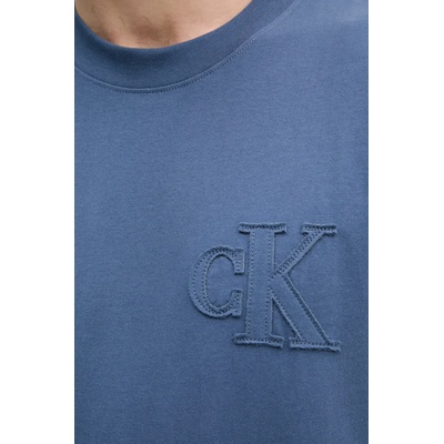 Calvin Klein Jeans Памучна тениска Calvin Klein Jeans в синьо с изчистен дизайн J30J327494 (J30J327494)