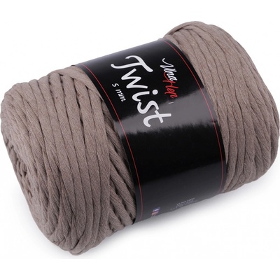 Prima-obchod Bavlněná pletací příze Twist macrame 500 g rozčesávací, barva 11 (8224) béžová