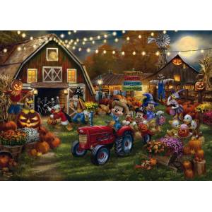 Schmidt Spiele - Puzzle Thomas Kinkade: Disney Dreams Collection - Mickey and Minnie Pumpkin Festival - 1 000 piese