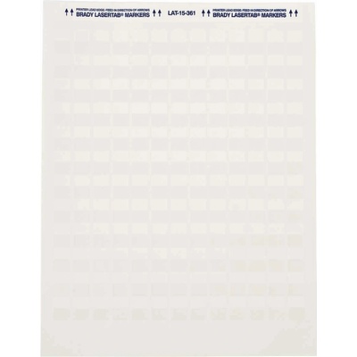 Brady LAT-15-361-5 / 029740, LaserTab Laser Printable Labels, 12.70 mm x 19.05 mm