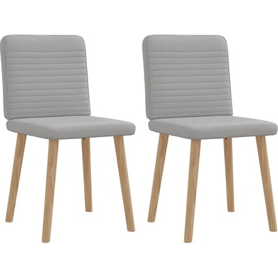 vidaXL Трапезни столове 2 бр Cloud сив плат (4101153)