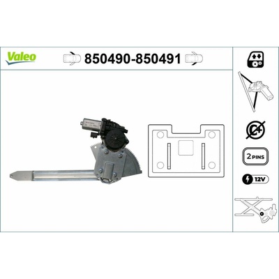 Mechanizmus zdvíhania okna VALEO 850490