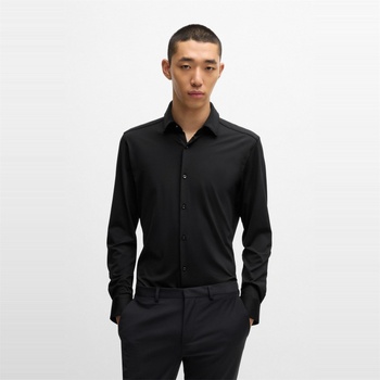 Image 1 of HUGO BOSS Риза Hugo Men's Kenno Long-Sleeve Plain Shirt - Black
