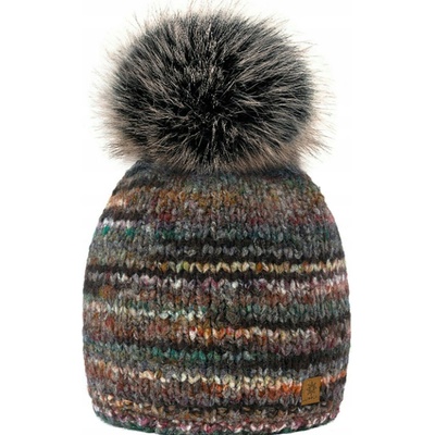 Fashionweek vlněná zimní čepice s bambulí JENOT flísová podšívka WOOL-MORGANA NR MODEL 3