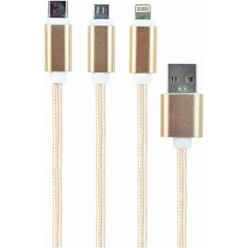 Gembird CC-USB2-AM31-1M-G USB 3-in-1, 1m, zlatý