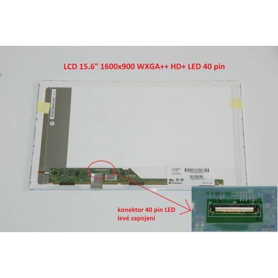 LCD 15.6" 1600x900 WXGA++ HD+ LED 40pin lesklý povrch