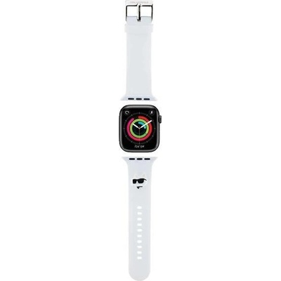 Karl Lagerfeld Karl Lagerfeld 3D Rubber Choupette каишка за Apple Watch 42/44/45/49mm, бял