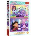 Trefl Trefl: Къщичката на Габи, Игра с Габи - пъзел 2 x 24 части (34433)