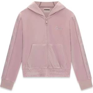 GUESS Розов спортен суичър с качулка и блестящи лога Guess