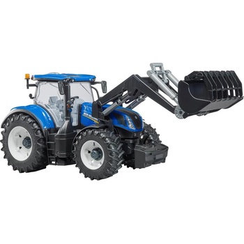 BRUDER Bruder New Holland T7.315 модел трактор, син/сив, с предна кофа (03121)