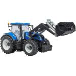 BRUDER Bruder New Holland T7.315 модел трактор, син/сив, с предна кофа (03121)