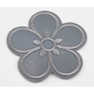 Nažehľovacia záplata - kvietka - 6 cm - reflexné