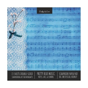 Pretty Blue Music Scrapbook Paper Pad 8x8 Decorative Scrapbooking Kit for Cardmaking Gifts, DIY Crafts, Printmaking, Papercrafts, Notes Lace Flowers D (ISBN: 9781636571690)