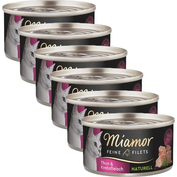 Miamor Feine Filets Naturell тонка риба и рак 6 x 80 г