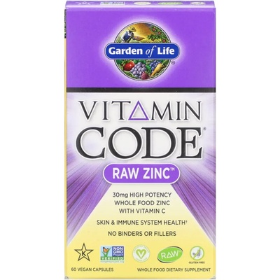 Garden of Life Vitamin Code RAW Zinc 15 mg (цинк + витамин C), 60 капсули