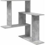 vidaXL Стенен рафт Бетонно сиво 67 x 67 x 87 см Инженерна дървесина (8012223)