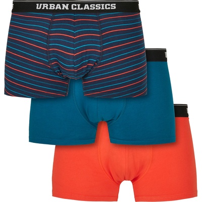Urban Classics Комплект от три чифта боксерки Urban Classics mini stripe aop+boxteal+boxora UB-TB3979-02962 - Многоцветен, размер S