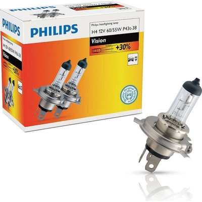 Philips Vision H4 P43t-38 12W 60/55W 12342PRC2 2ks
