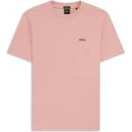 Boss Тениска Boss Mens BOSS GREEN T-Shirt with Logo Design Stretch Cotton - Pink 686