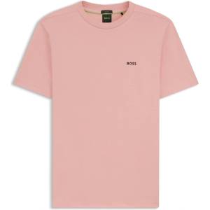 Boss Тениска Boss Mens BOSS GREEN T-Shirt with Logo Design Stretch Cotton - Pink 686