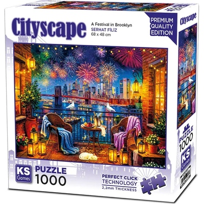 KS Games Пъзел KS Games от 1000 части - Фестивал в Бруклин (20837)