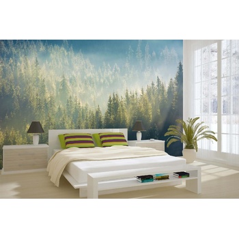 DIMEX ART s. r. o Самозалепваща се флизелинова фототапета мъгла над гората 375 x 250 см